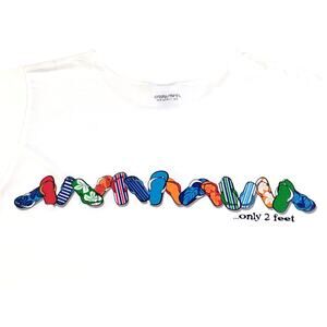 Crazy Shirts M TShirt Flip Flops So Many Slippas~Only 2 Feet